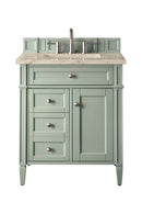 James Martin Brittany 30" Single Bathroom Vanity, Sage Green