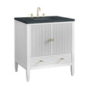James Martin Myrrin 30" Single Bathroom Vanity, Bright White