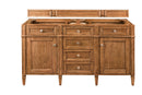 James Martin Brittany 60" Double Bathroom Vanity, Saddle Brown