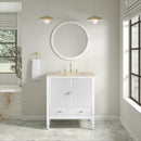 James Martin Myrrin 30" Single Bathroom Vanity, Bright White