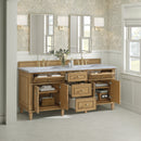James Martin Lorelai 72" Double Bathroom Vanity, Light Natural Oak