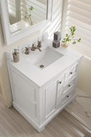 James Martin De Soto 30" Single Bathroom Vanity, Bright White