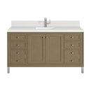 James Martin Chicago 60" Single Bathroom Vanity, Walnut Whisper