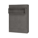 Easy-Lift Full Murphy Wall Bed in Dark Grey with Shelf