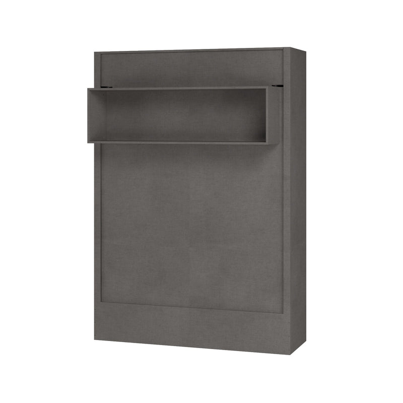 Easy-Lift Full Murphy Wall Bed in Dark Grey with Shelf