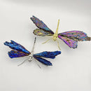 Iridescent blue & purple crystal dragonfly decorative figurines bedroom by Decorbites