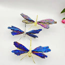 Iridescent blue & purple crystal dragonfly decorative figurines bedroom by Decorbites