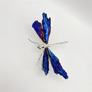 Iridescent blue & purple crystal dragonfly decorative figurines bedroom by Decorbites