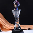 GobekUsa Crystal Horse Trophy: Simulated Horse Head Glass Medal & Decorative Figurine