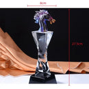 GobekUsa Crystal Horse Trophy: Simulated Horse Head Glass Medal & Decorative Figurine