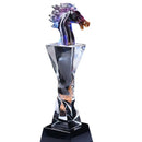 GobekUsa Crystal Horse Trophy: Simulated Horse Head Glass Medal & Decorative Figurine