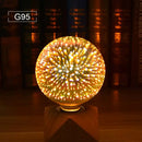Iridescent geometric 3d fireworks led bulb bedroom star night light by Decorbites