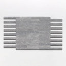 Iris Black Fine Textured Plank Marble Tiles 1 9/16x18