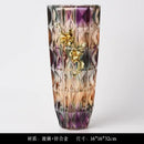 GobekUsa Crystal Glass Vase: Elegant Dried Flower Decor for Luxury Dining Tables