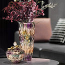 GobekUsa Crystal Glass Vase: Elegant Dried Flower Decor for Luxury Dining Tables