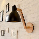 GobekUsa Iron Domed Wall Mounted Lamp: Modern 1 Head Wall Light with Swing Arm and White/Black Finish