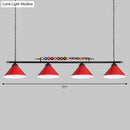 GobekUsa Iron Linear Island Ceiling Light with Cone Shade - Industrial Country Club Style