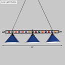 GobekUsa Iron Linear Island Ceiling Light with Cone Shade - Industrial Country Club Style