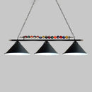 GobekUsa Iron Linear Island Ceiling Light with Cone Shade - Industrial Country Club Style