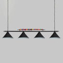 GobekUsa Iron Linear Island Ceiling Light with Cone Shade - Industrial Country Club Style