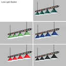 GobekUsa Iron Linear Island Ceiling Light with Cone Shade - Industrial Country Club Style