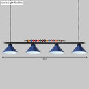 GobekUsa Iron Linear Island Ceiling Light with Cone Shade - Industrial Country Club Style