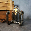 GobekUsa Iron Pipe Art Night Lamp - Industrial Table Light in Bronze for Boys Room