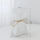 Irregular folded clear glass vase living room flower ornament by Decorbites