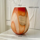 GobekUsa Irregular Geometric Graffiti Glass Vase for Floral Arrangement and Home Decoration