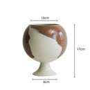 GobekUsa Irregular Grain Spherical Ceramic Vase for Home Decoration and Floral Arrangements