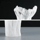 GobekUsa Irregular Resin Vase Black White Flowers Handicraft Ornaments Home Decor