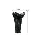 GobekUsa Irregular Resin Vase Black White Flowers Handicraft Ornaments Home Decor