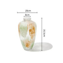 GobekUsa Clear Glass Vase Irregular Pattern for Home Decor and Dried Flowers