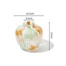 GobekUsa Clear Glass Vase Irregular Pattern for Home Decor and Dried Flowers