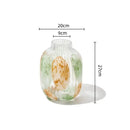 GobekUsa Clear Glass Vase Irregular Pattern for Home Decor and Dried Flowers
