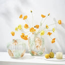GobekUsa Clear Glass Vase Irregular Pattern for Home Decor and Dried Flowers
