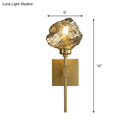 GobekUsa Irregular Shade Wall Sconce - Modern Indoor Light Fixture with Amber/Smoke Gray Glass – 1 Head Lamp for Living Room