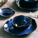 GobekUsa Irregular Shape Ceramic Dinner Set - Blue Color - Eco-Friendly Bowls - KL-265