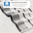 Decorative Cotton Stripe Bath Towel Set - Noelle Collection by Great Bay Home