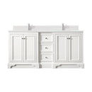 James Martin De Soto 72" Double Bathroom Vanity, Bright White