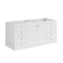 James Martin Chicago 60" Double Bathroom Vanity, Glossy White