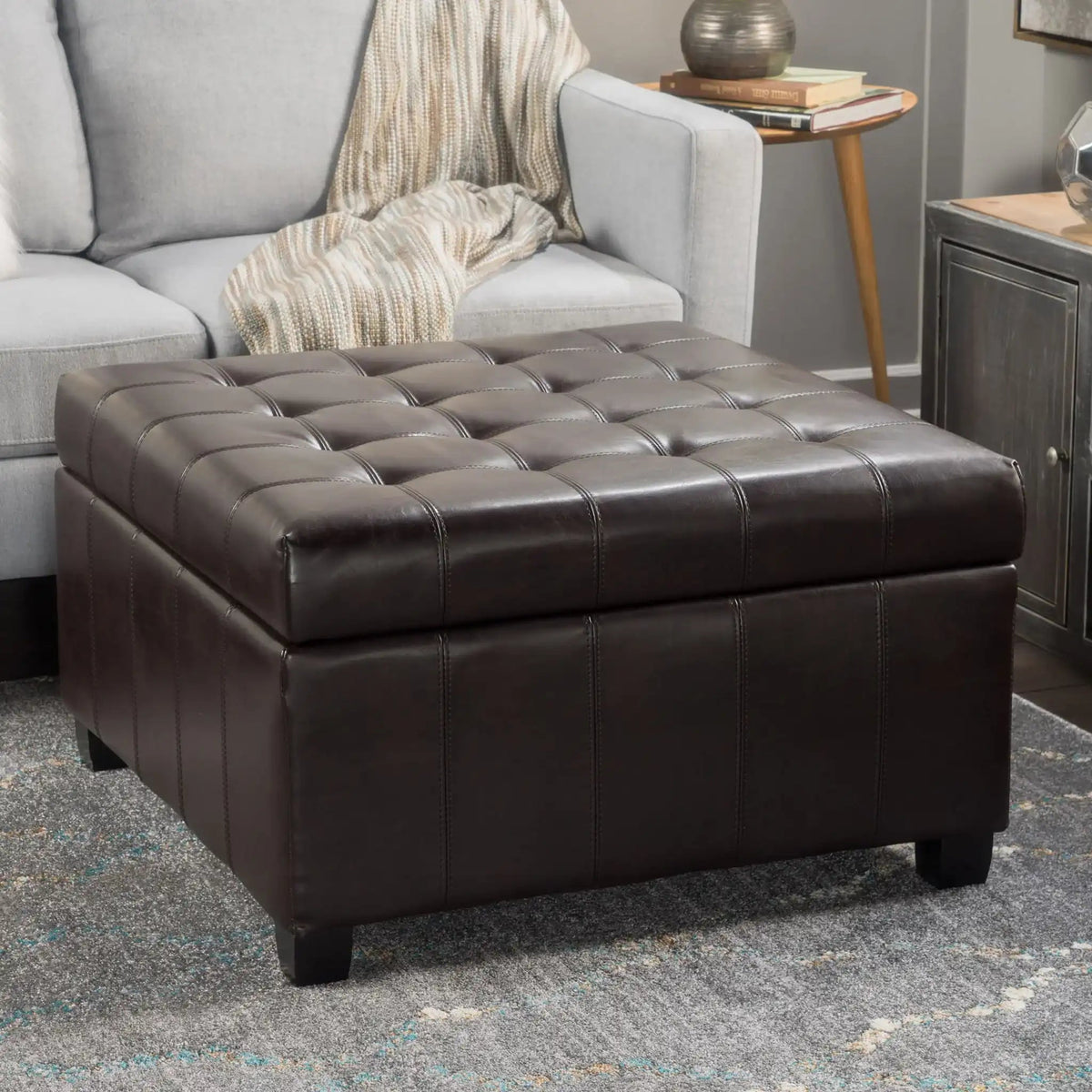 Isabella - Contemporary Ottoman With Storage, photo 12 of 16