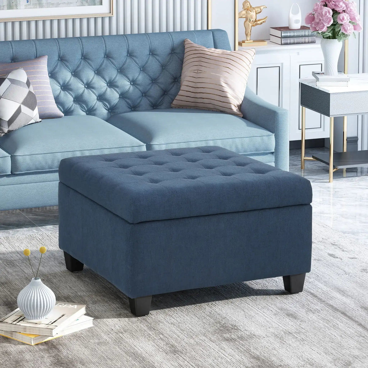 Isabella - Contemporary Ottoman With Storage, photo 6 of 16
