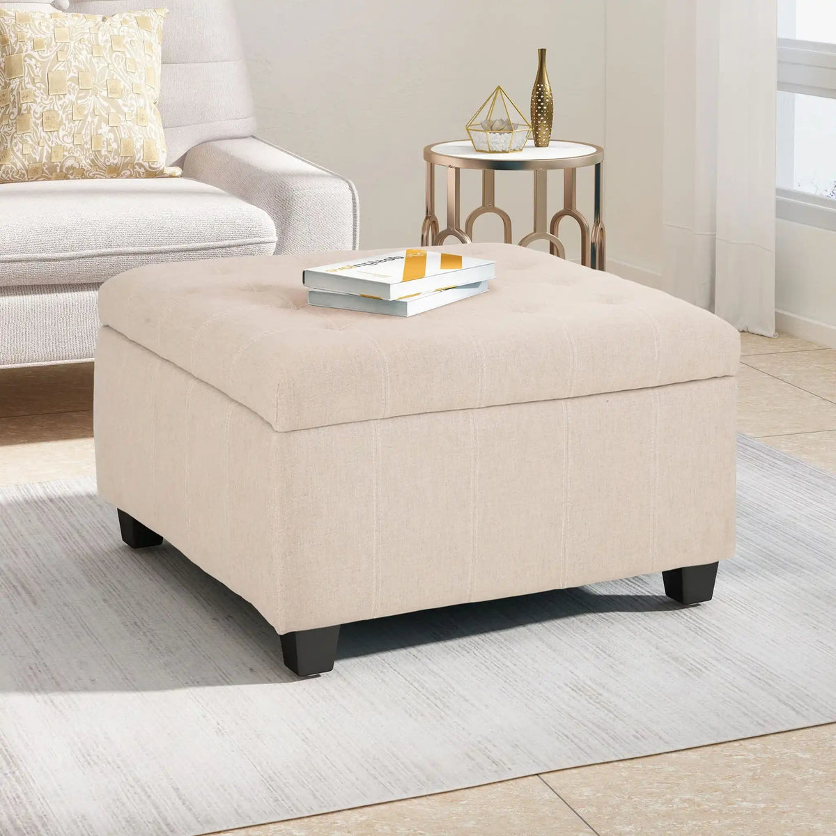 Isabella - Contemporary Ottoman With Storage, photo 8 of 16