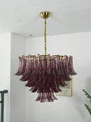 Isadora Cascading Amethyst Glass Chandelier