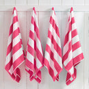 Cotton Velour Cabana Stripe Beach Towel - Novia Collection by Great Bay Home
