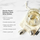 Glacier Rocks Stainless Steel Wine Globes Set of 4 by Viski