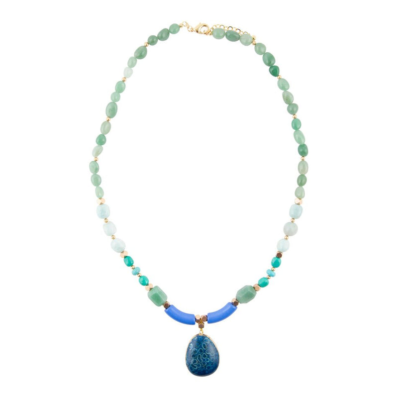 Isla Blue Jasper Pendant Necklace