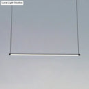 GobekUsa Island Lighting: Ultra Slim Tube LED Office Hanging Lamp in Black - Modern Metal Design, Multiple Light Options