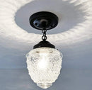 Antique Acorn Glass Ceiling Light with Chain | 6″ by The Lamp Goods